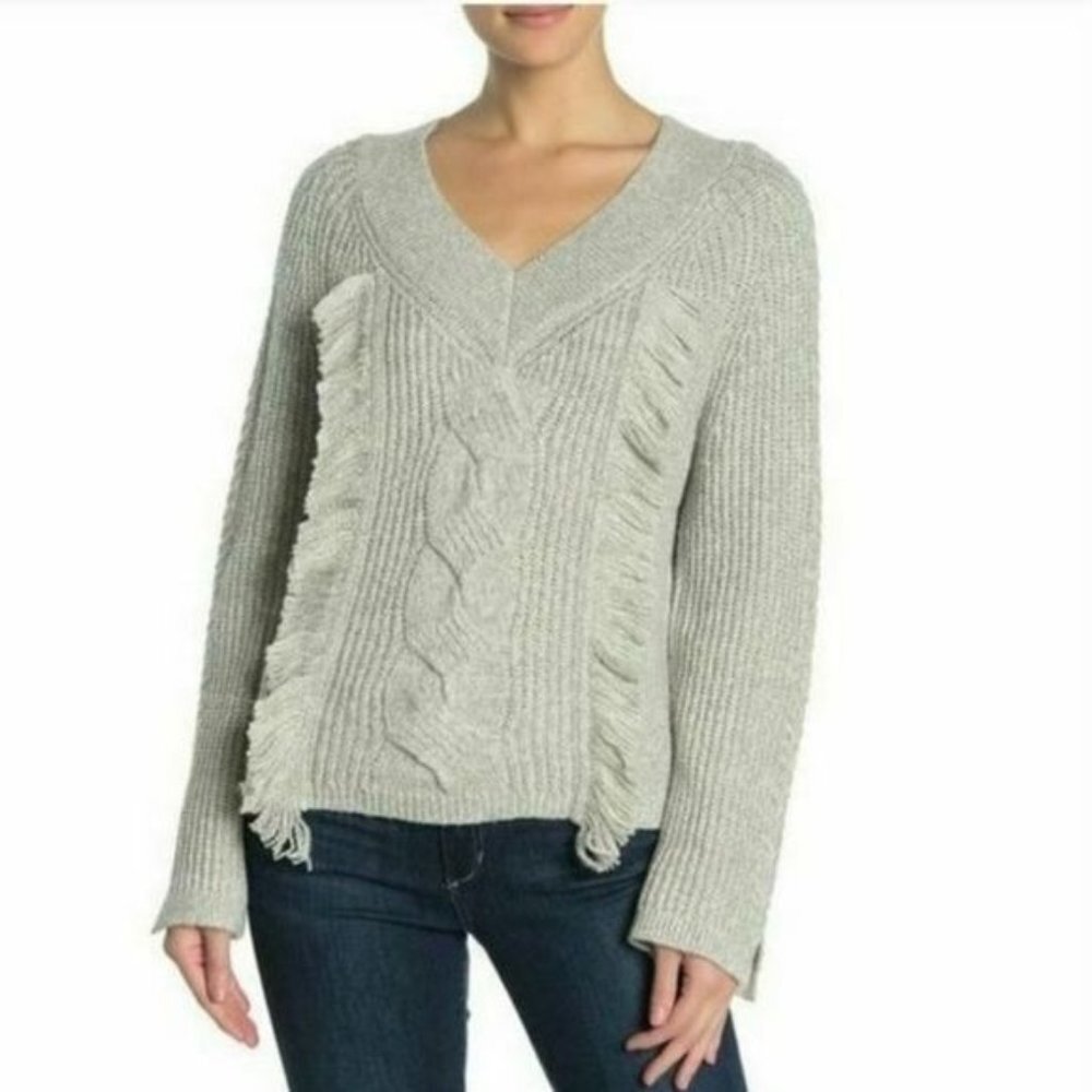 NWT‎ Abound Cable Knit Fringe Pullover Sweater